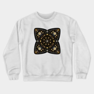 Square Pointed Mandala Yellow-Brown-White Crewneck Sweatshirt